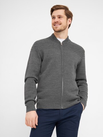 CLIPPER Knit Cardigan 'Liverpool' in Grey: front