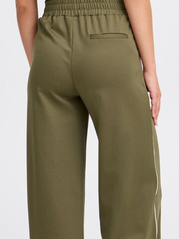 ICHI - Pierna ancha Pantalón 'Kate' en verde