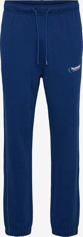 Hummel Regular Pants in Blue: front