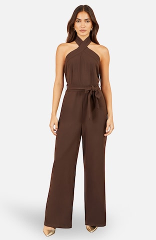 Yumi Jumpsuit in Braun: Vorderseite