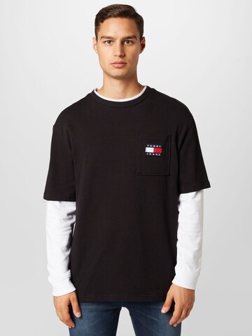 Tommy Jeans Shirt 'Skater' in Black: front