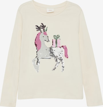 s.Oliver Shirt in Beige: voorkant