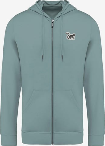 Surf Monkey - Sudadera con cremallera en verde: frente