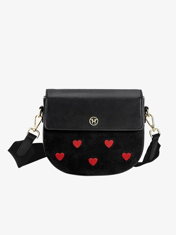 Victoria Hyde Skuldertaske 'Love Heart' i sort: forside