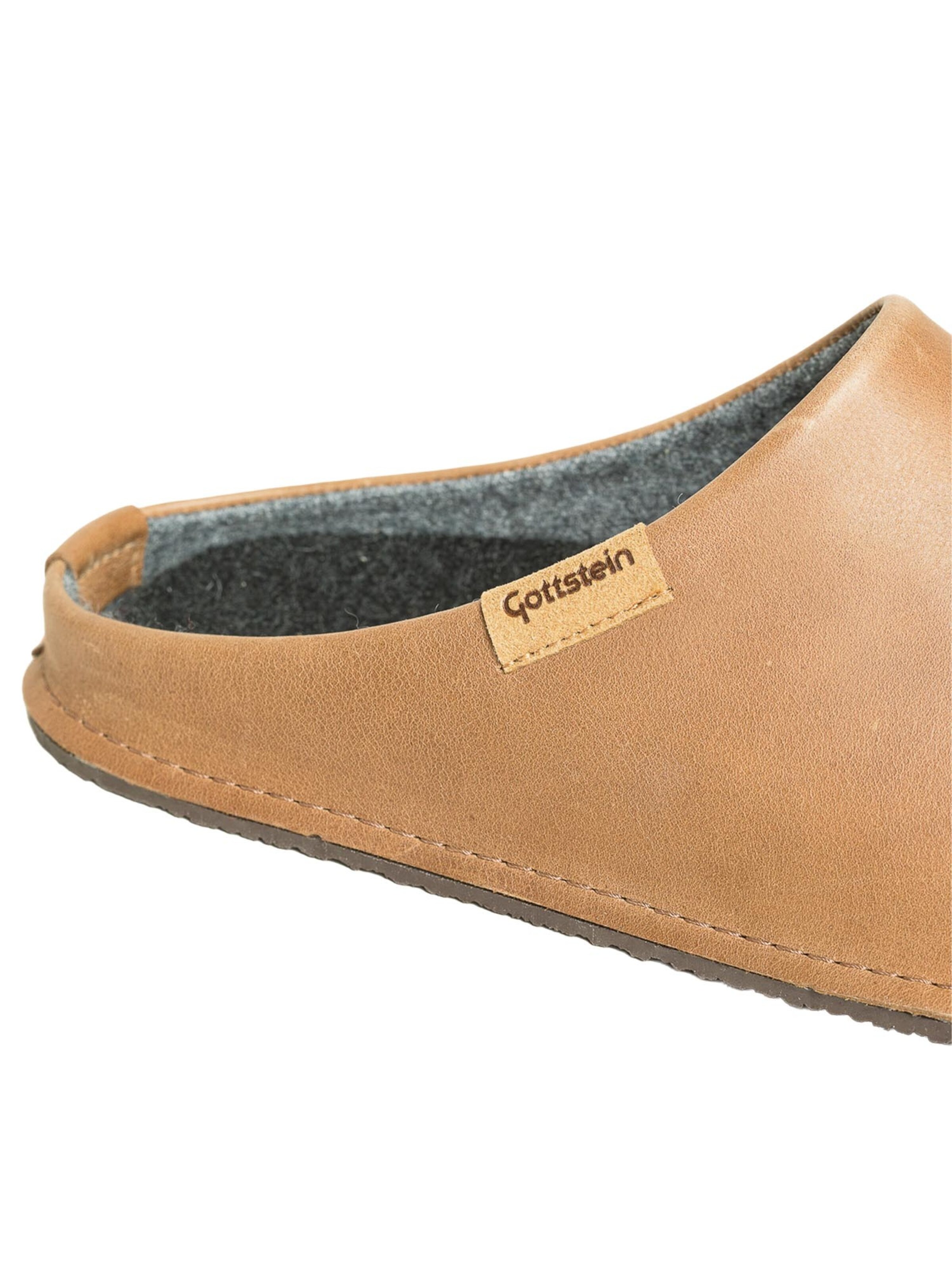 Gottstein Slippers 'Leather Loafer' in Beige