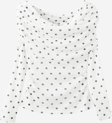 MANGO Paita 'NEVADO' värissä valkoinen: etupuoli