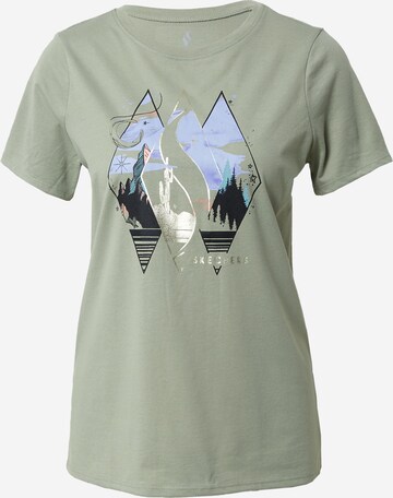 T-shirt fonctionnel 'Mountain Scape' Skechers Performance en vert : devant