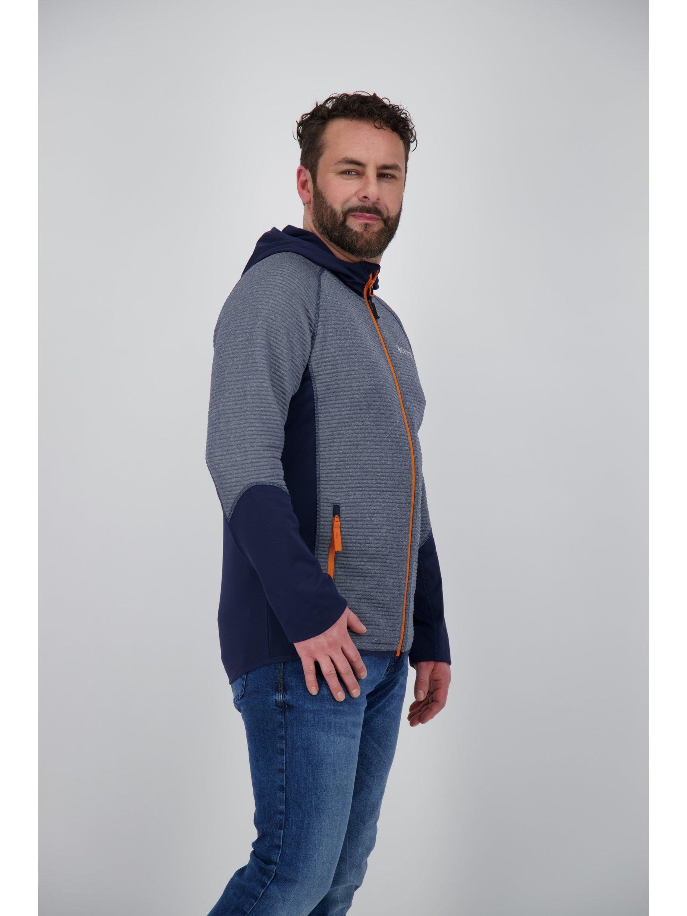 deproc Fleece jas 'ELM' in Blauw