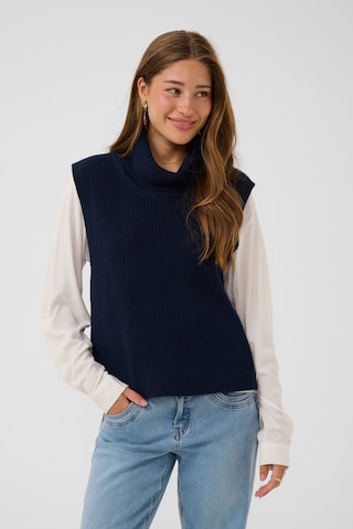 Love Copenhagen Gebreide bodywarmer 'Nova ' in Blauw: voorkant