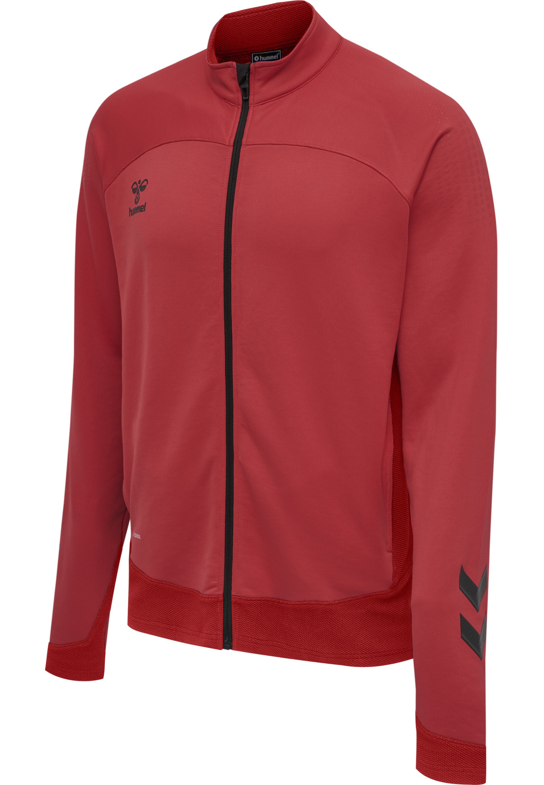 Hummel Athletic Zip-Up Hoodie 'Lead' in Red