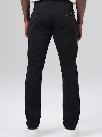 M.O.D MIRACLE OF DENIM Slimfit Lærredsbukser i sort