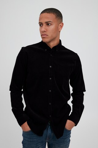 !Solid Regular fit Риза 'JUAN' в черно: отпред