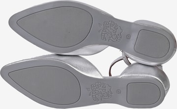 Apple of Eden Ballet Flats with Strap 'BRUNA' in Silver