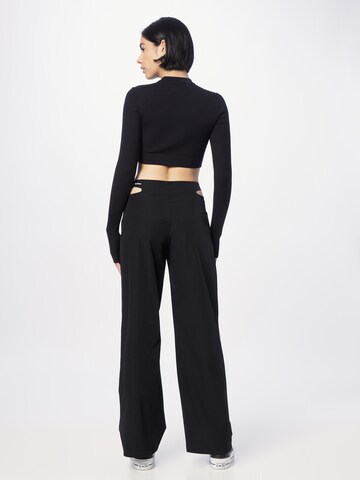 juoda Calvin Klein Jeans Plačios klešnės Kelnės