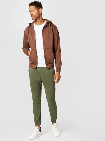 Coupe regular Veste de survêtement 'Premium Core' G-Star RAW en marron