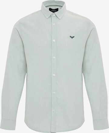 Threadbare Regular fit Button Up Shirt 'Bale' in Green: front