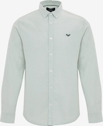 Threadbare Button Up Shirt 'Bale' in Green: front