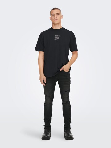 Coupe slim Jean 'Loom' Only & Sons en noir