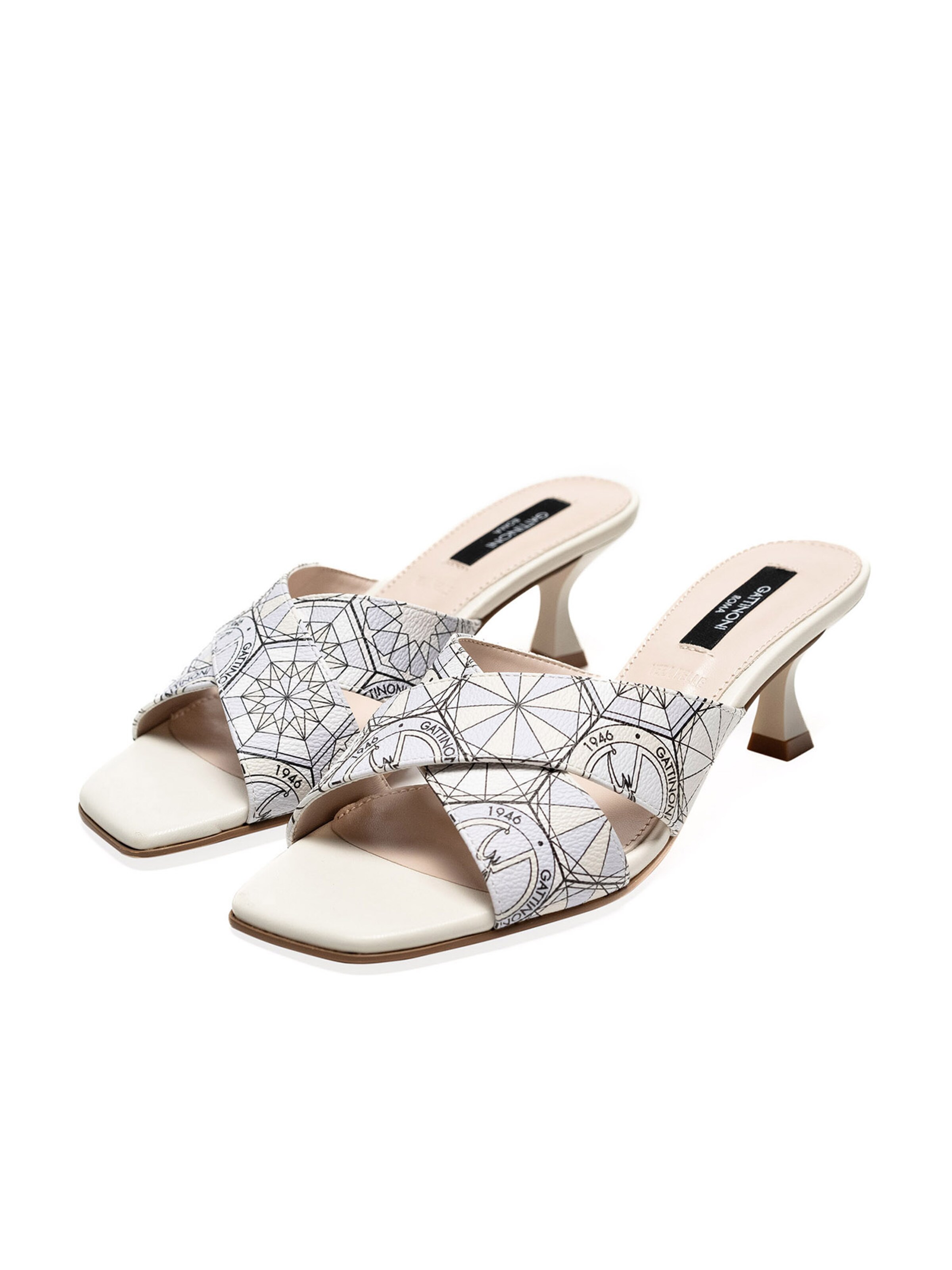 Gattinoni Mules in White