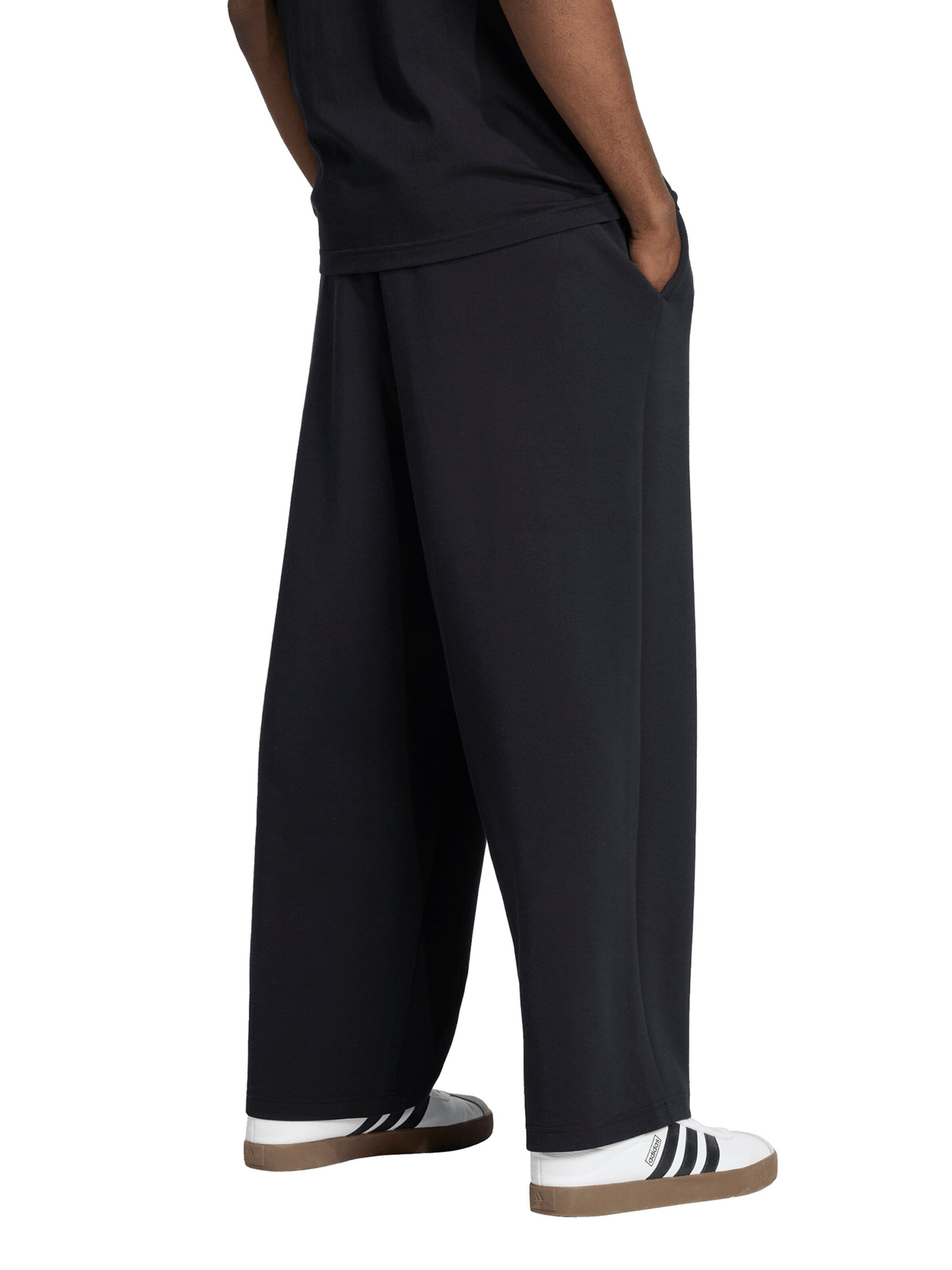 ADIDAS SPORTSWEAR - Loosefit Calças de desporto 'Soft Lux' em preto