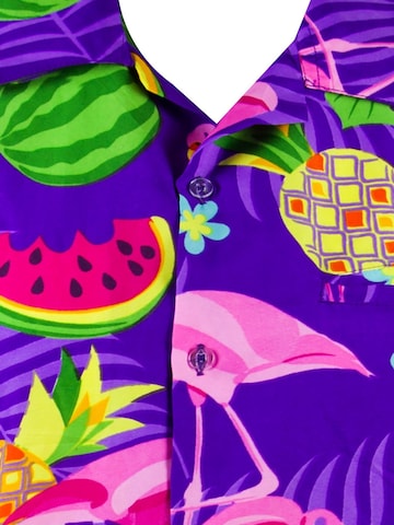 King Kameha Shirt 'Flamingo Melone'‌‌‌‌‌‌‌ in Lila