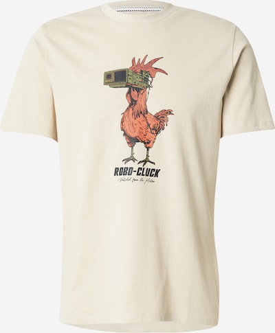 BLEND Koszulka 'BHIDAN HUMOR ANIMAL' w kolorze beżowy / zielony / ciemnopomarańczowy / czarnym, Podgląd produktu