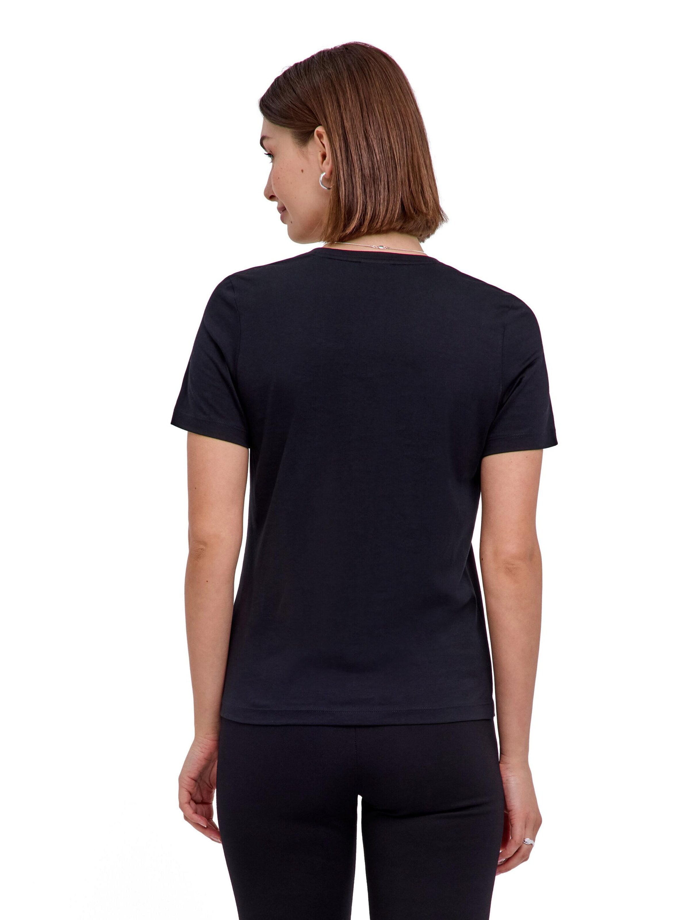 FALKE Shirt 'Essential Cotton'‌‌‌‌‌‌ in Schwarz