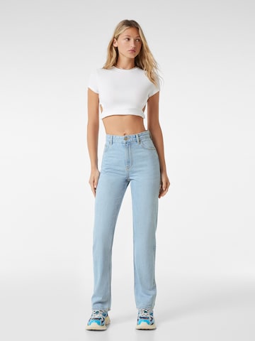 Bershka Regular Jeans in Blauw