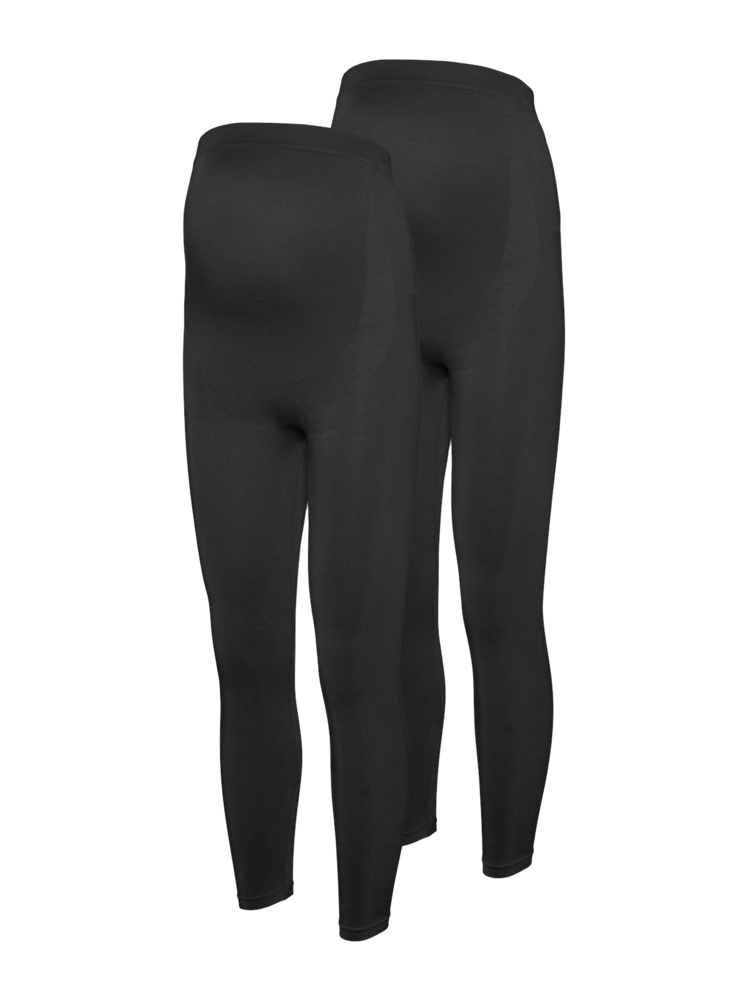 Skinny Leggings 'MLTIA JEANNE' di MAMALICIOUS in nero: frontale