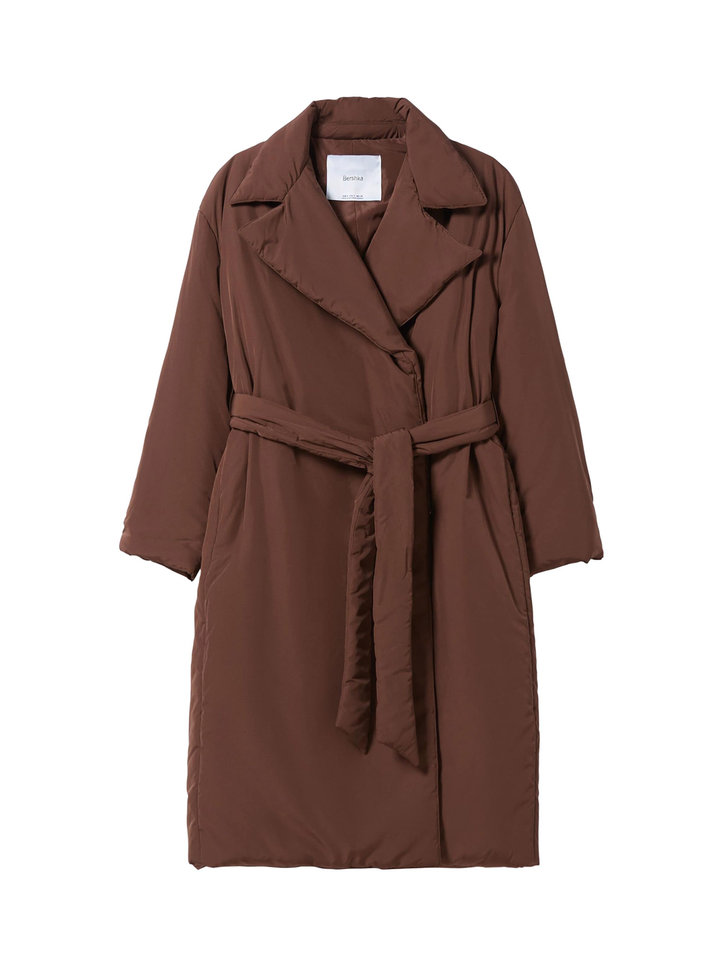 Cappotto di mezza stagione di Bershka in marrone: frontale