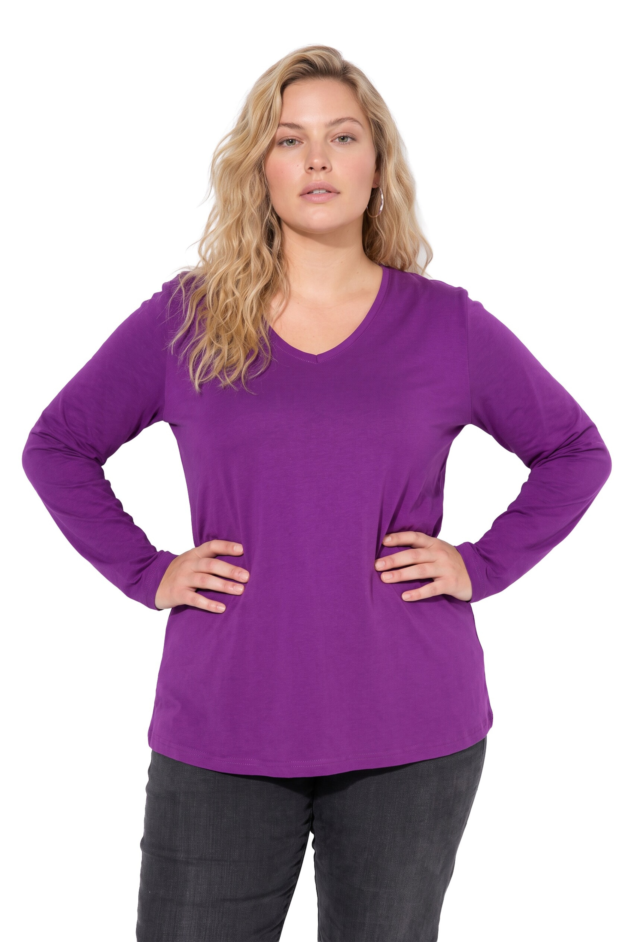 Ulla Popken Shirt in Purple: front
