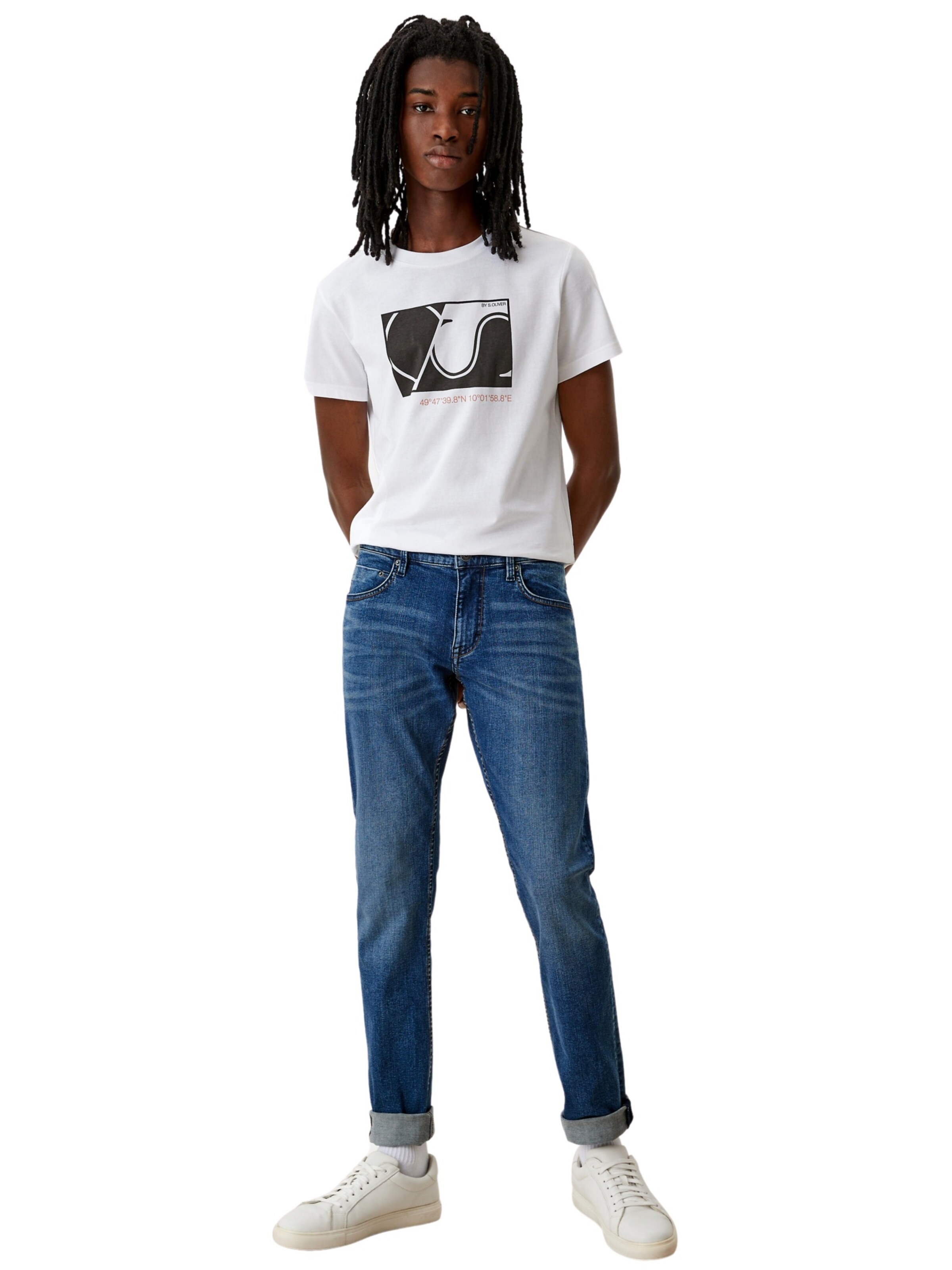Coupe slim Jean QS en bleu