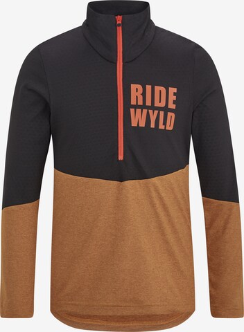 ZIENER Athletic Sweater 'JOKKA' in Brown: front