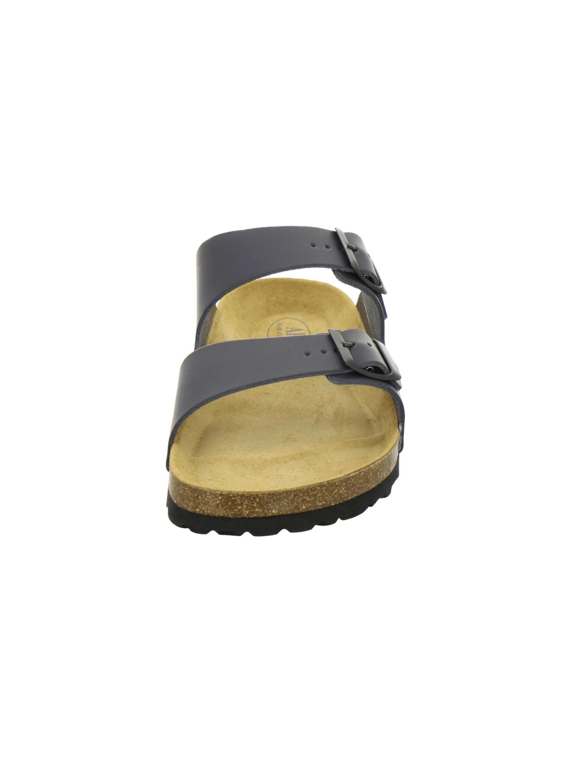 AFS-Schuhe Muiltjes 'Pantoletten Herren Zweischnaller navy Glattleder' in Blauw