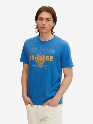 T-Shirt TOM TAILOR en bleu : devant