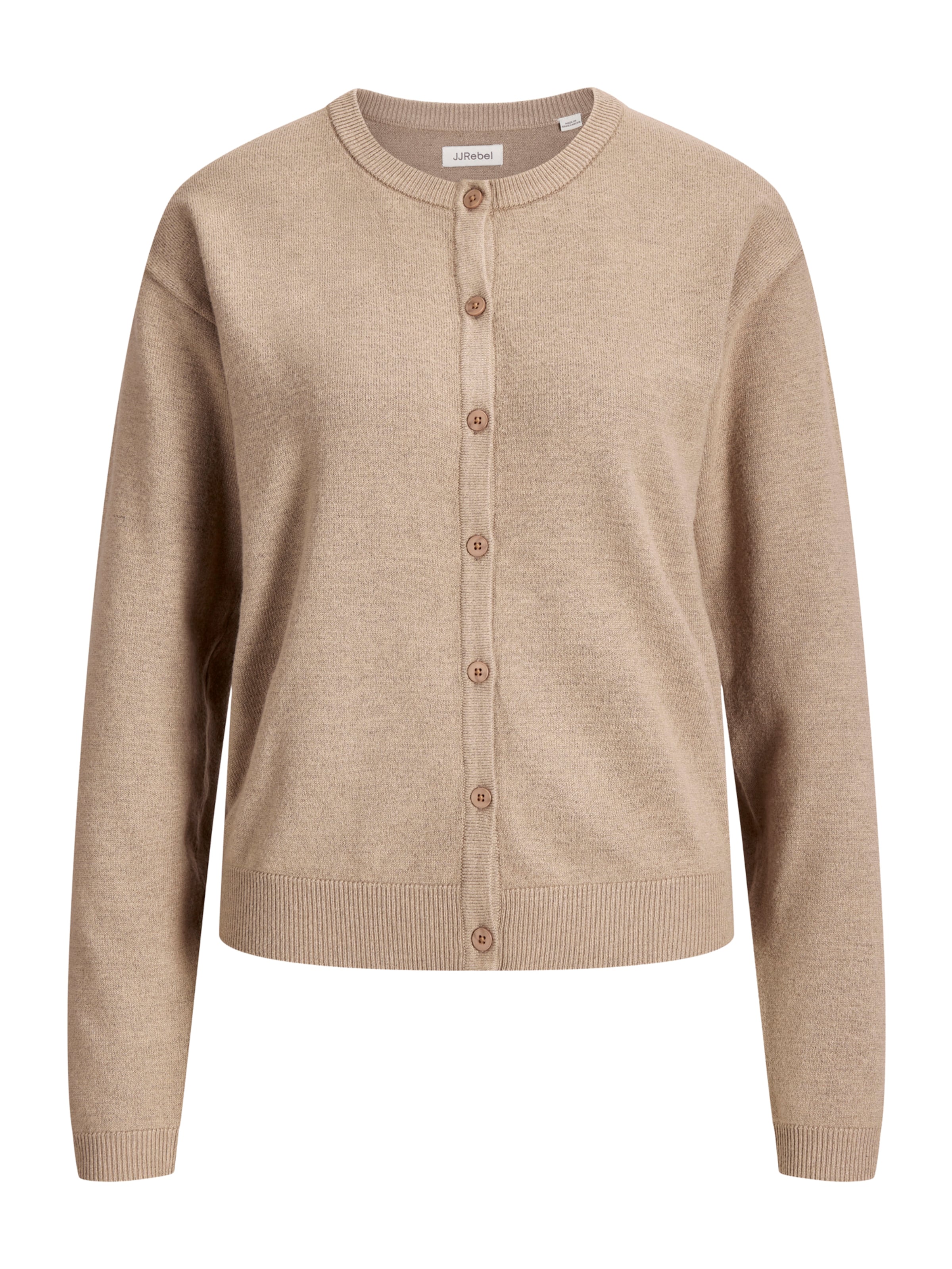 JJ Rebel Knit Cardigan 'JREBWCARA' in Brown: front