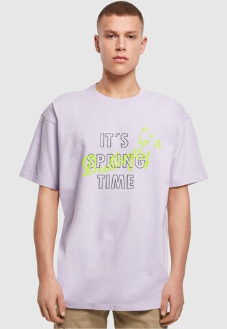 Merchcode Shirt 'Its Spring Time' in Purple: front