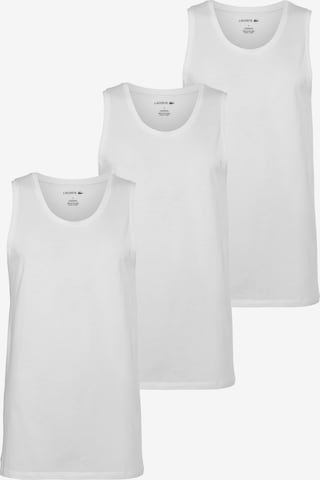 Maillot de corps LACOSTE en blanc : devant