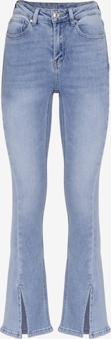 Influencer Flared Jeans in Blauw: voorkant