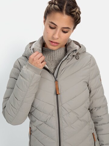 CAMEL ACTIVE Steppmantel mit Fischgrat-Muster in Grau