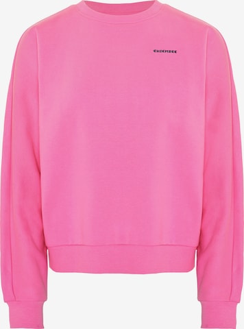 CHIEMSEE Sweatshirt ' mit Après-Ski Rückenprint ' in Pink: Vorderseite