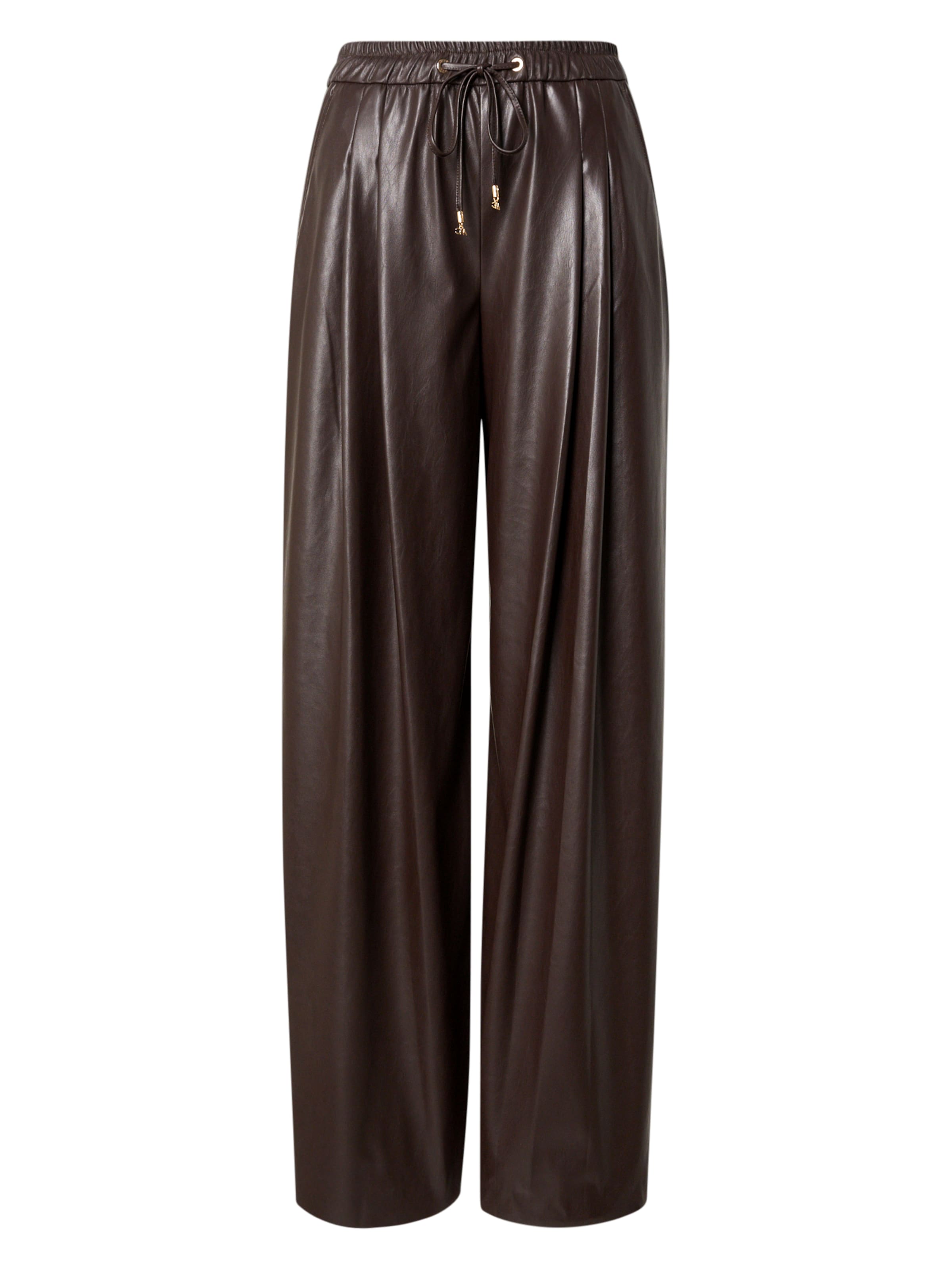 Marc Cain Wide leg Byxa i brun: framsida