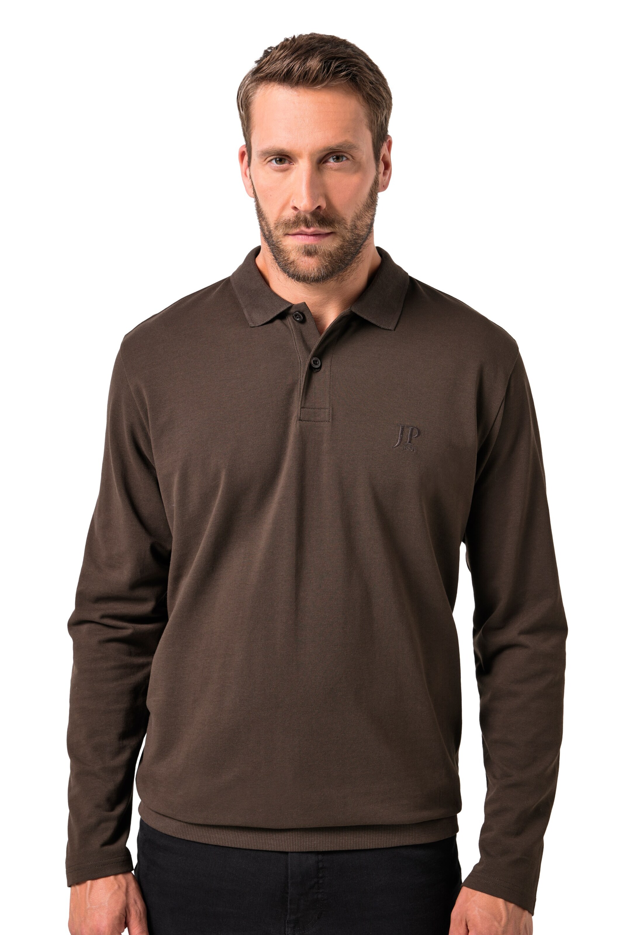 JP1880 Poloshirt in Braun: Vorderseite