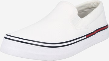 Tommy Jeans - Zapatillas sin cordones en blanco: frente