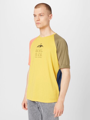 Maloja Функциональная футболка 'Anderter' в Желтый: спереди