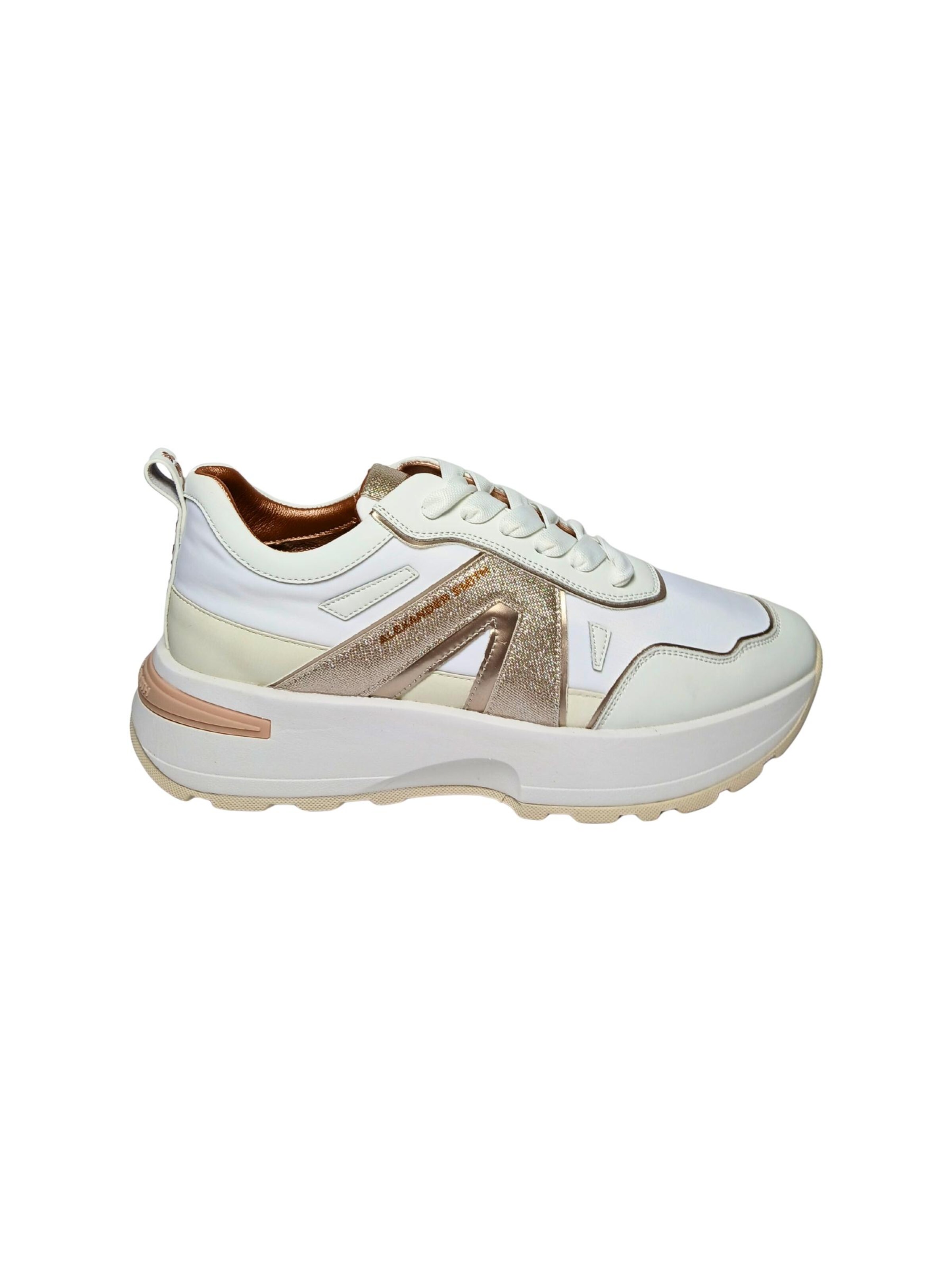 Sneaker bassa di Alexander Smith in bianco: frontale