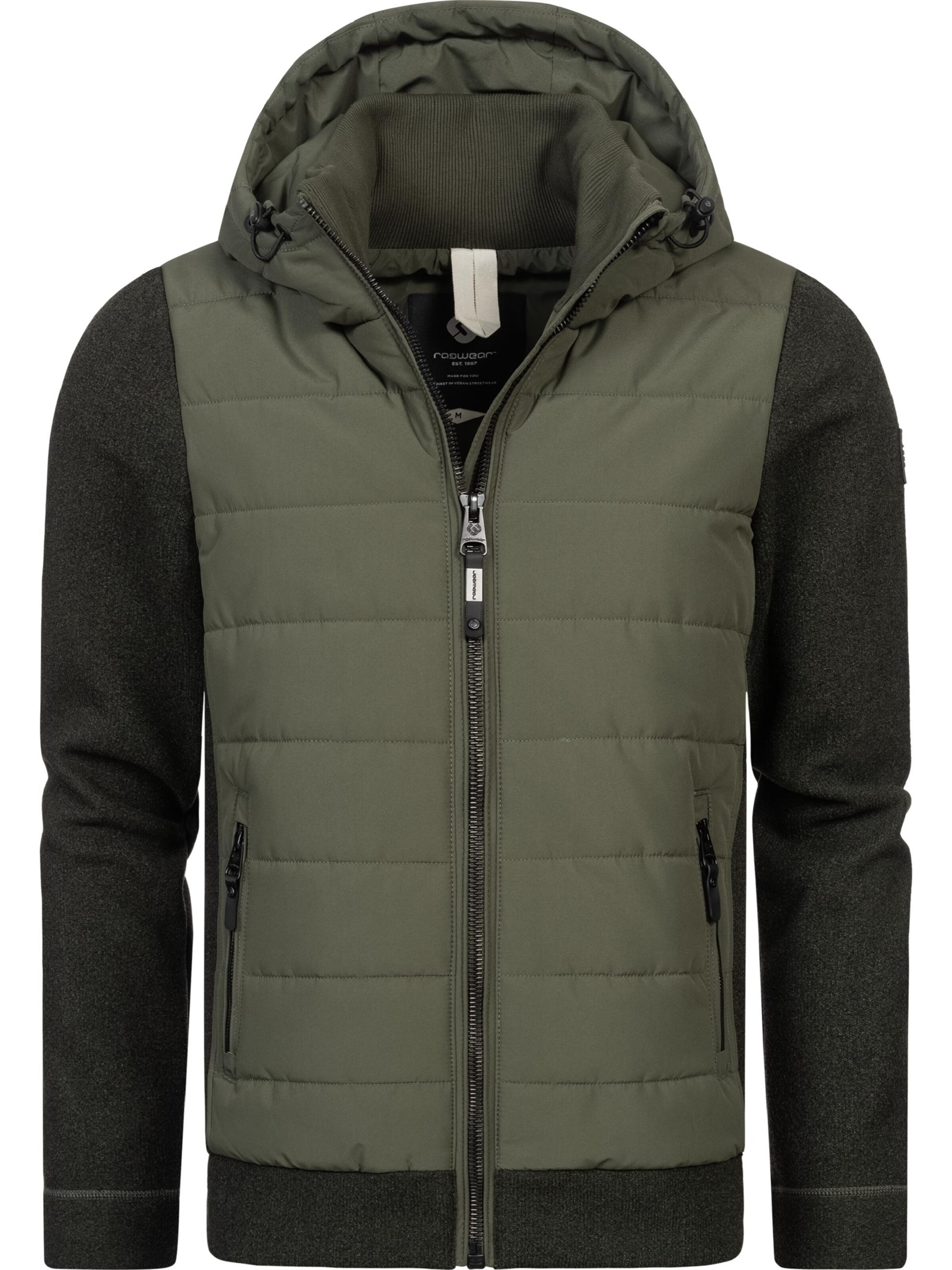 Ragwear Välikausitakki 'Doryan' värissä vihreä