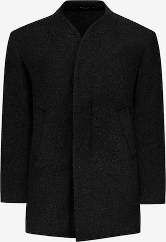 YOUTHUP Winter Coat in Black: front