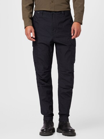 G-Star RAW - Tapered Pantalón cargo 'Combat' en negro: frente