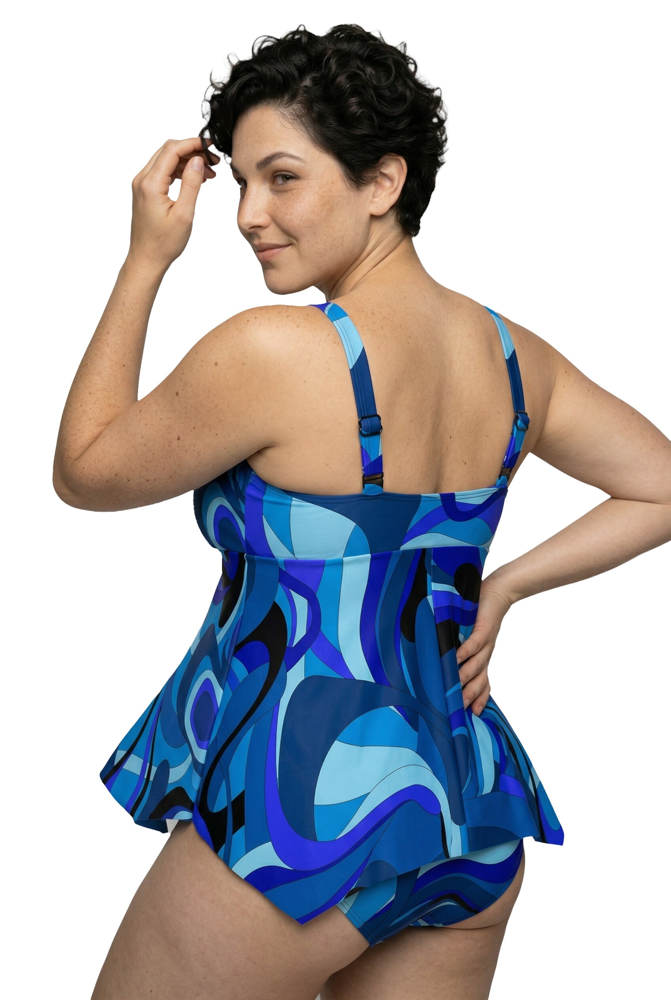 Ulla Popken Triangle Bra in Blue